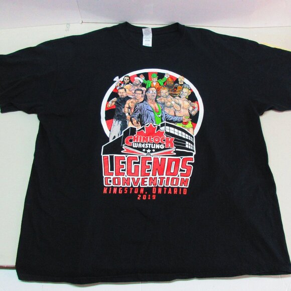 WWE Chinlock Wrestling Legends Convention 2019 Kingston Ontario T-Shirt Size 2X - Picture 1 of 4
